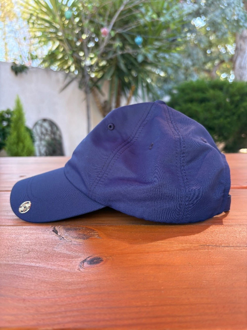 Lilly Pulitzer Run Around Cap Hat Blue Adjustable with Gold Branding - Picture 8 of 9